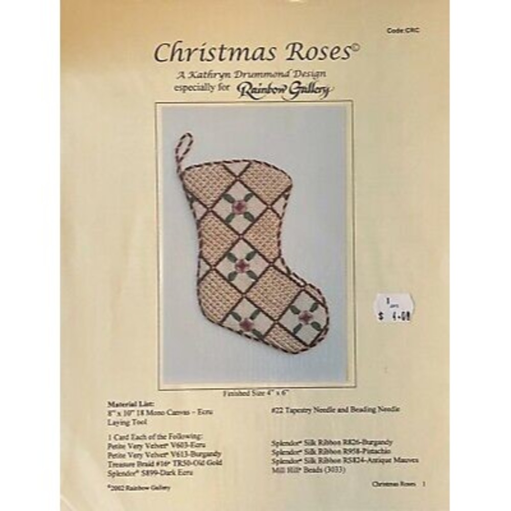Needlepoint - Rainbow Gallery, Christmas Roses